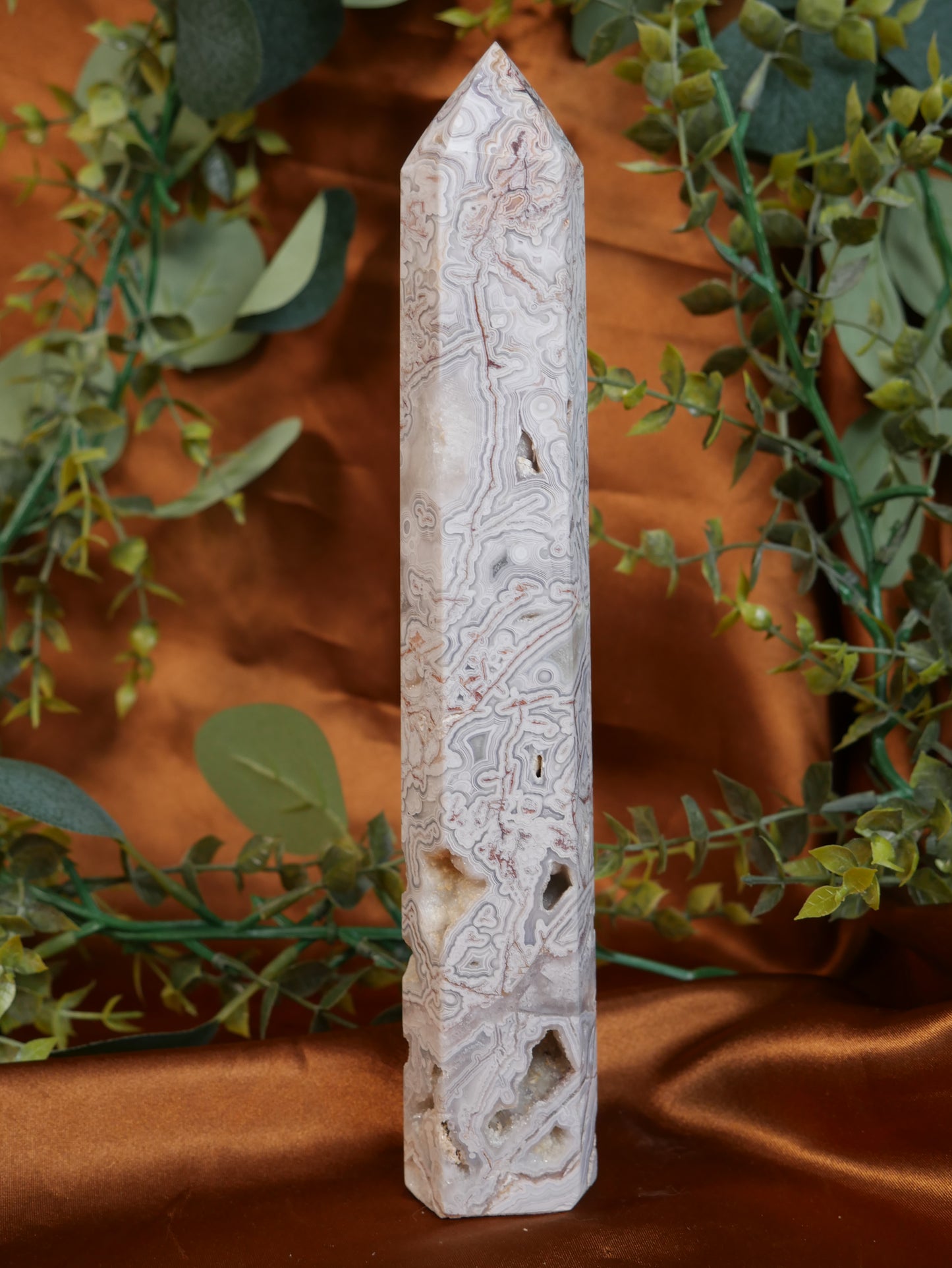 Crazy Lace Agate Tower #8