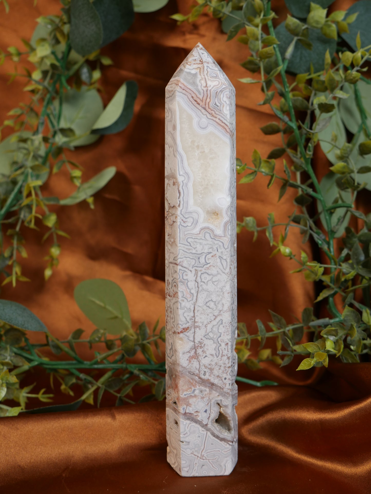 Crazy Lace Agate Tower #8