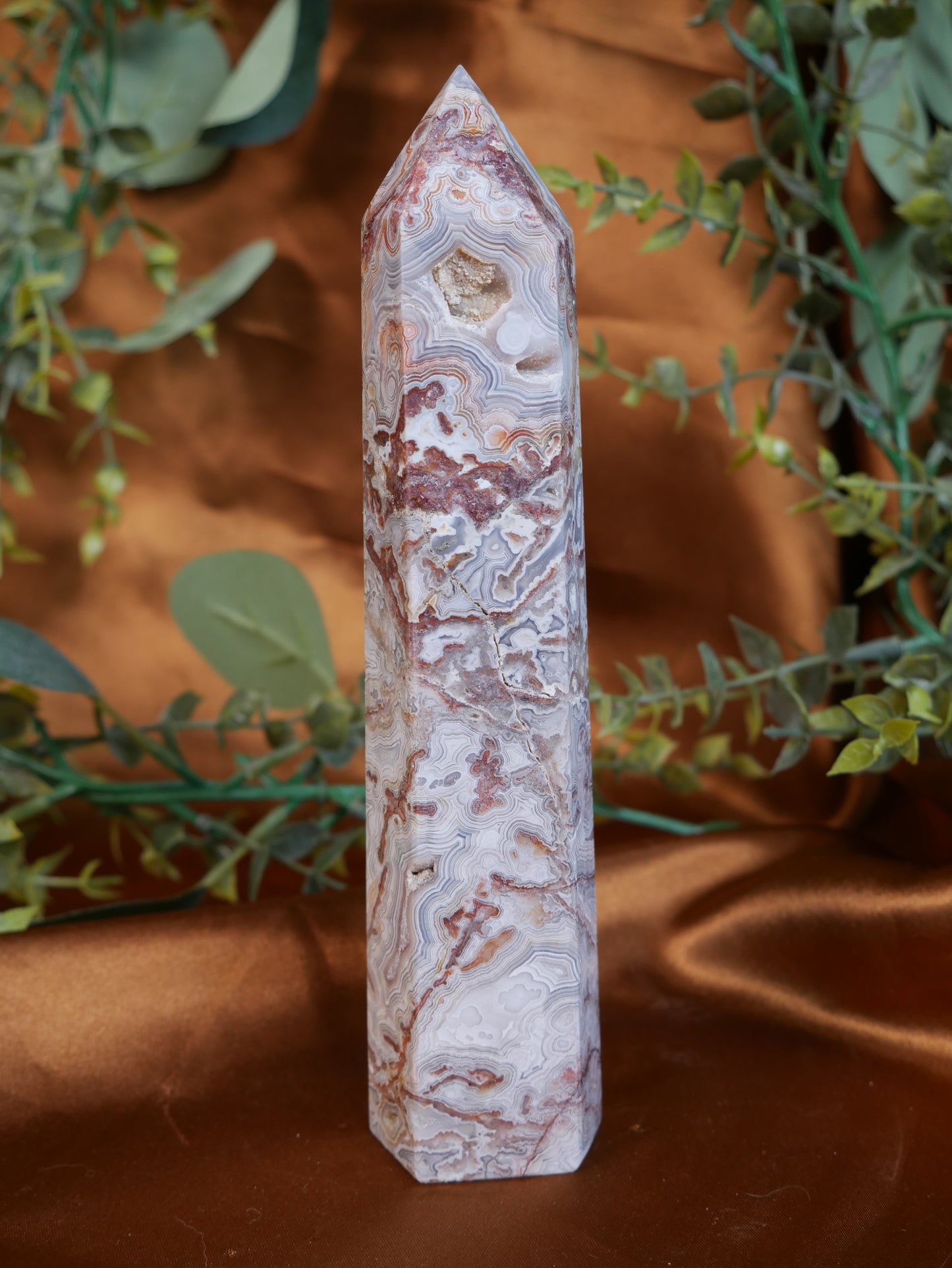 Crazy Lace Agate Tower #9