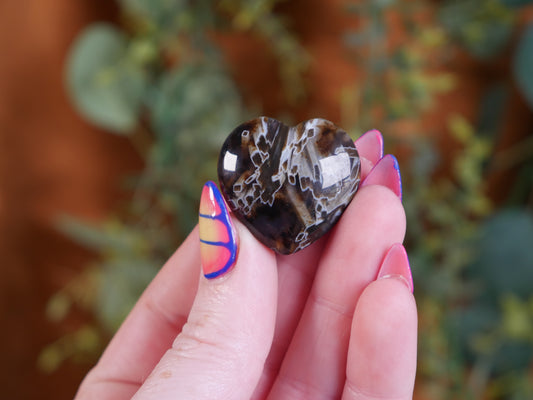 Turkish Stick Agate Mini Heart