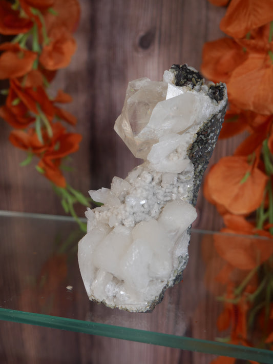 Calcite & Stilbite Cutbase #10