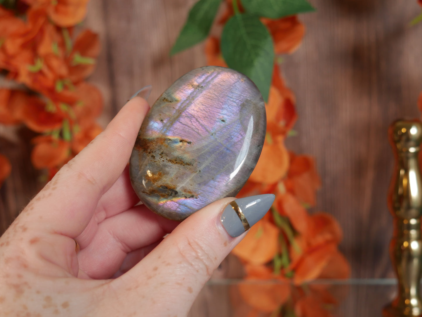 Labradorite Palm Stone #51
