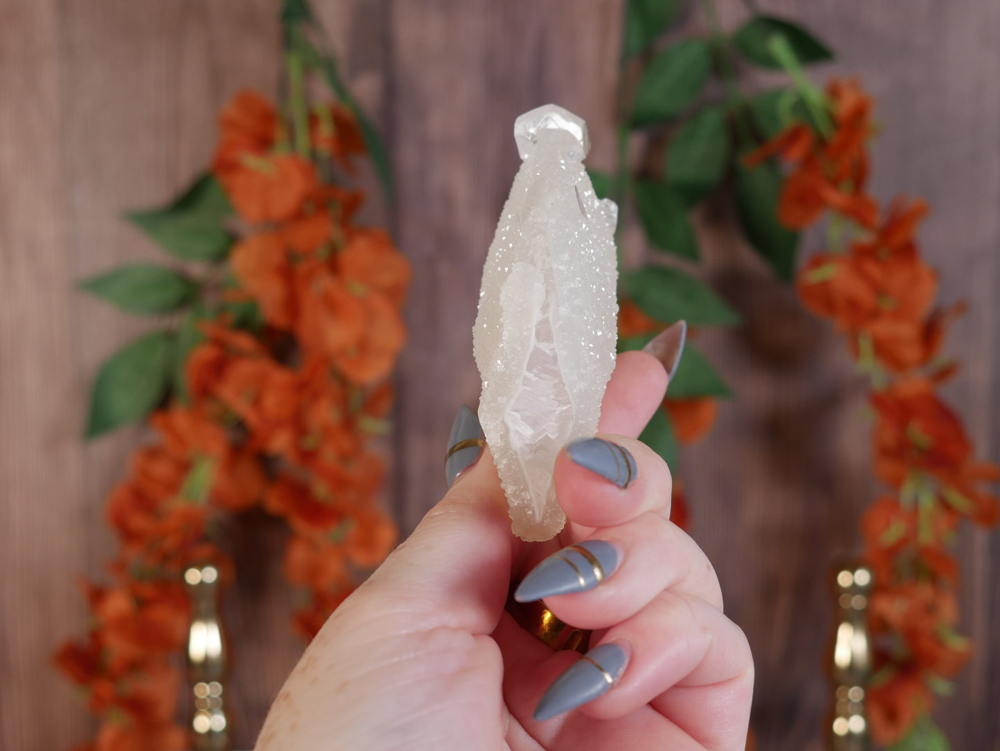 Diamond Apophyllite-Coated Calcite Chunk #1