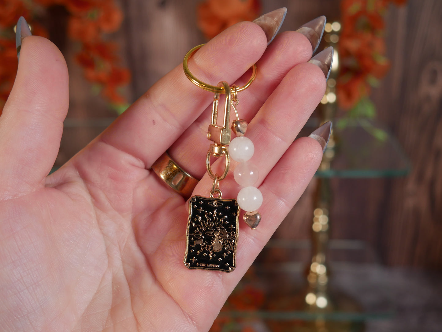 The Lovers Tarot Card Keychain
