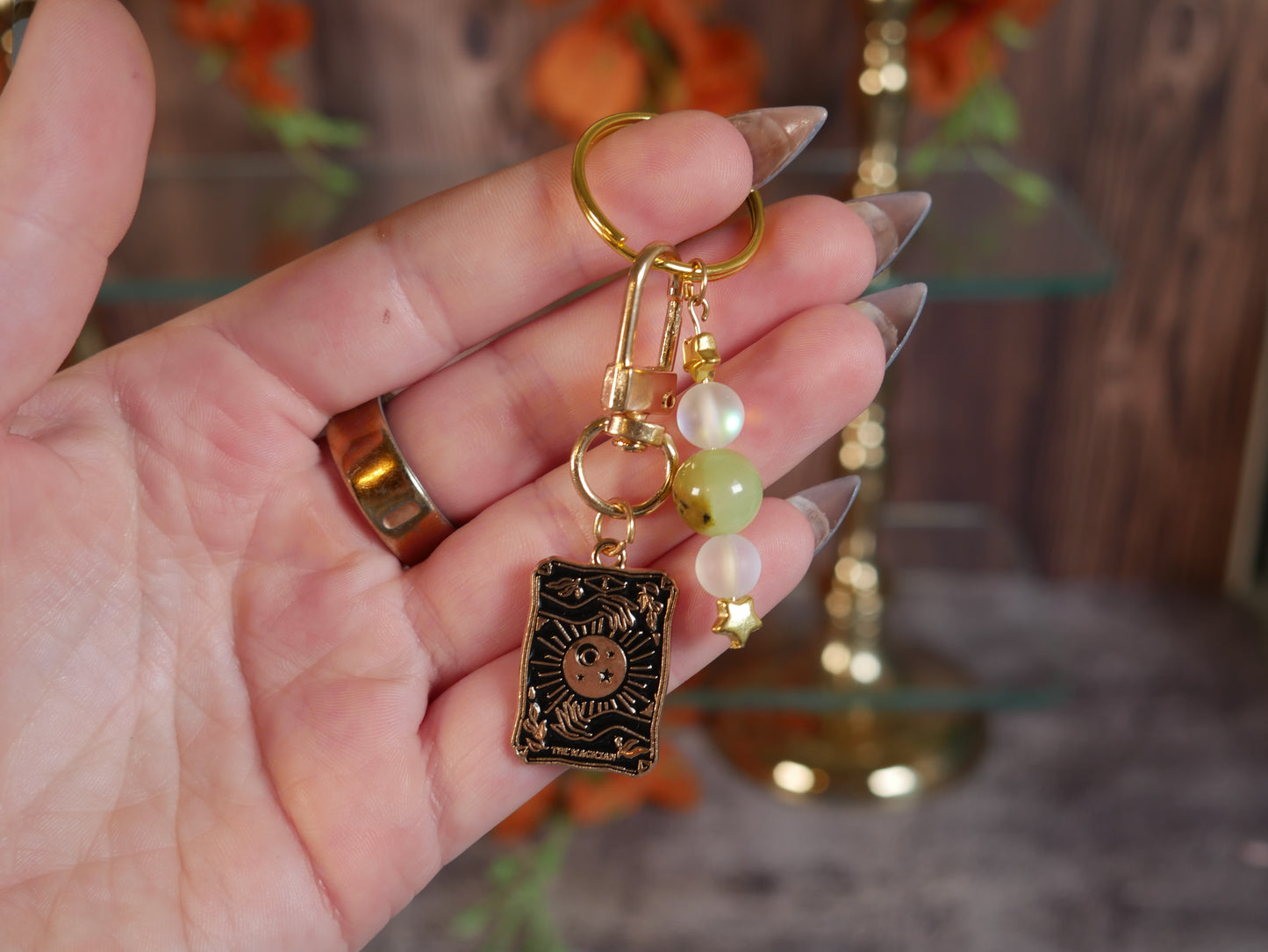 The Magician Tarot Card Keychain