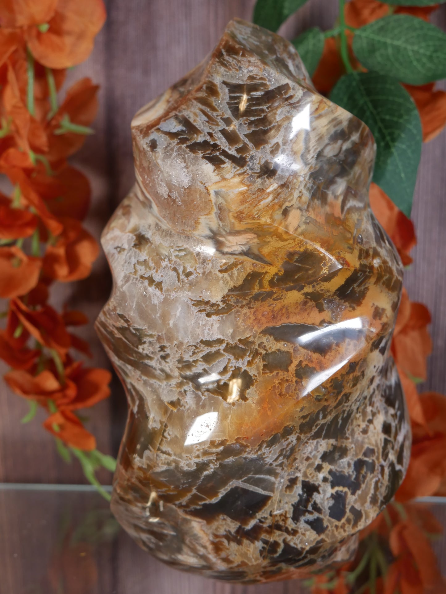 Green Petrified Wood Flame