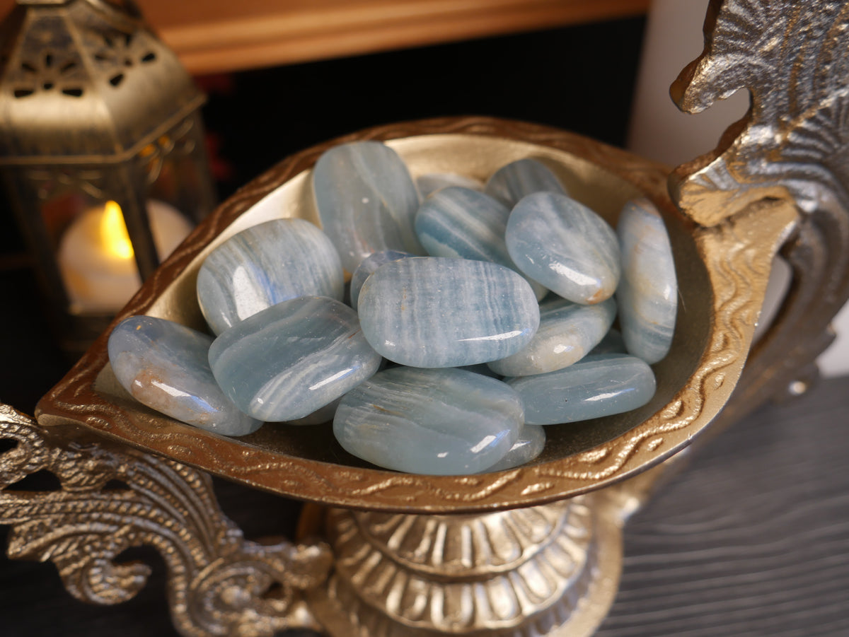Blue Onyx Flat Stone