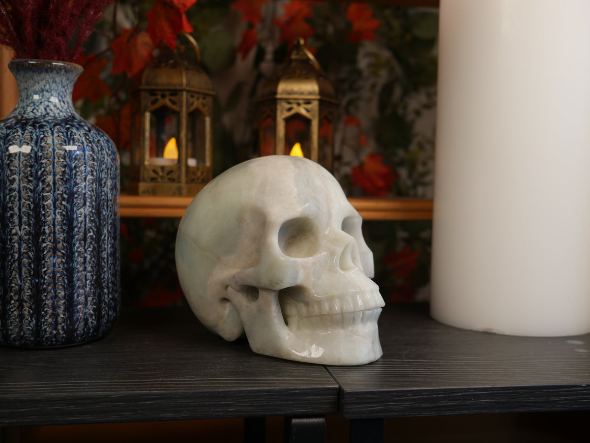 Sky Blue Quartz Skull