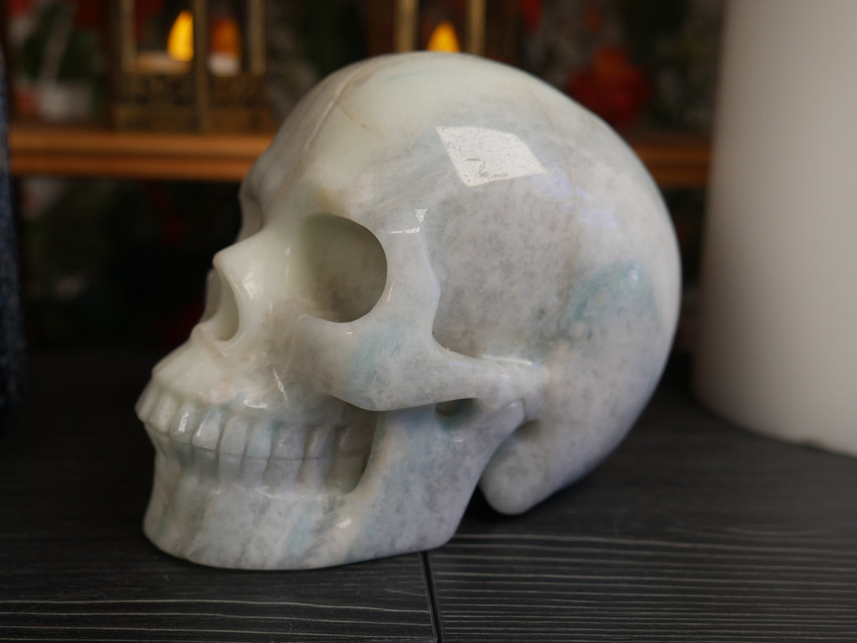 Sky Blue Quartz Skull