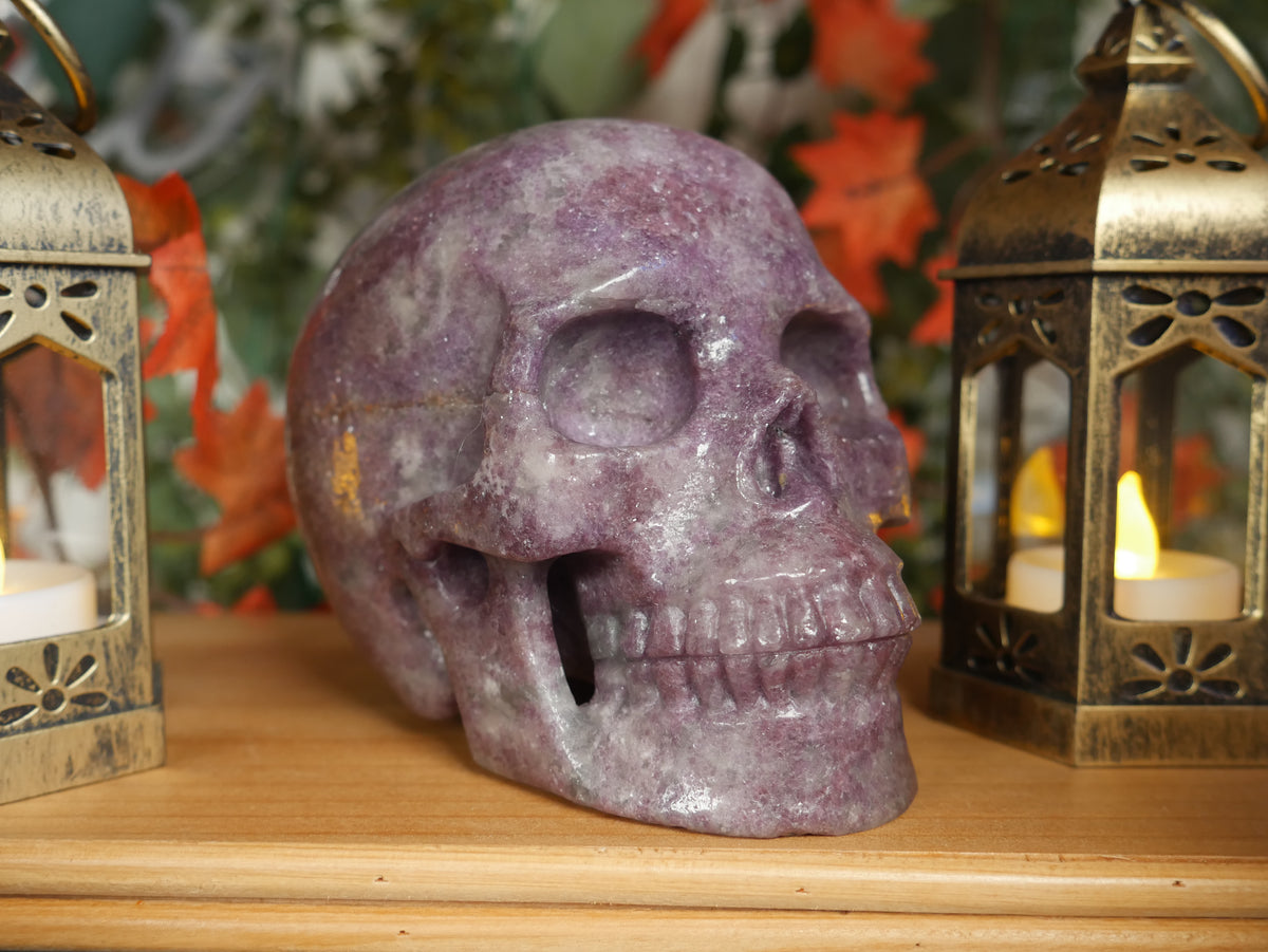 Lepidolite Skull