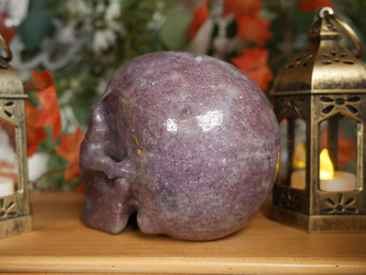 Lepidolite Skull