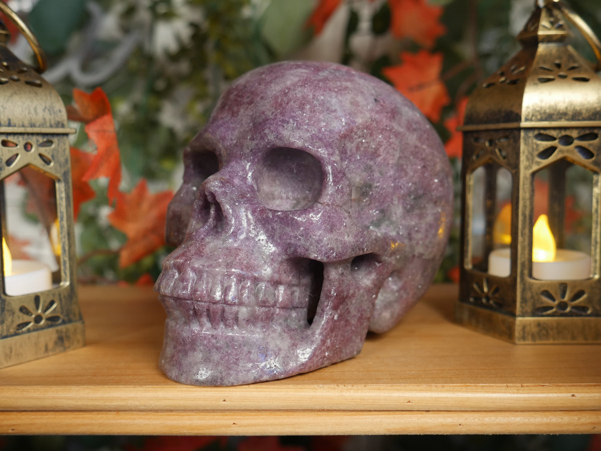 Lepidolite Skull