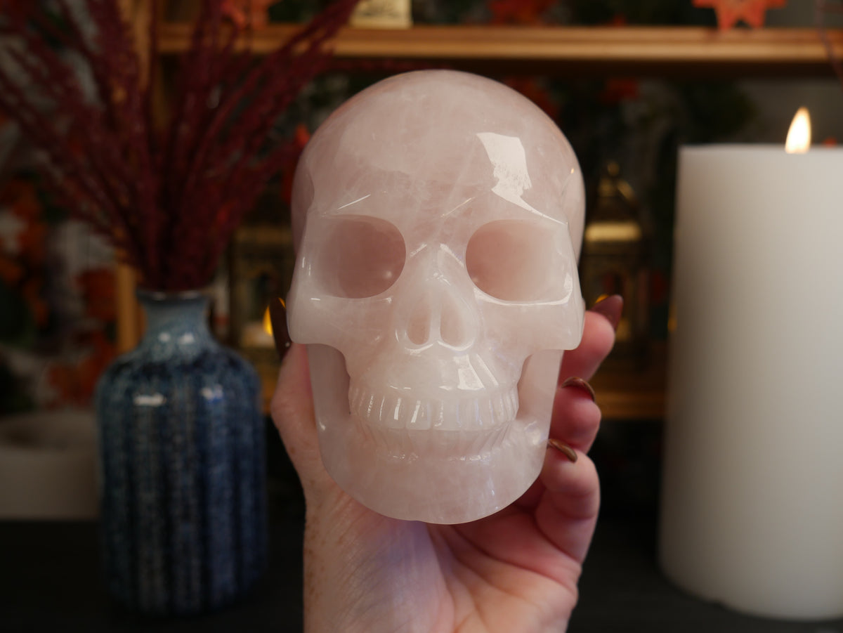 Rose Quartz Skull