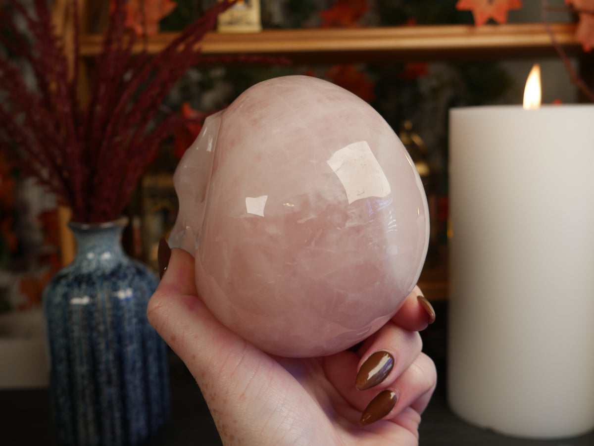 Rose Quartz Skull