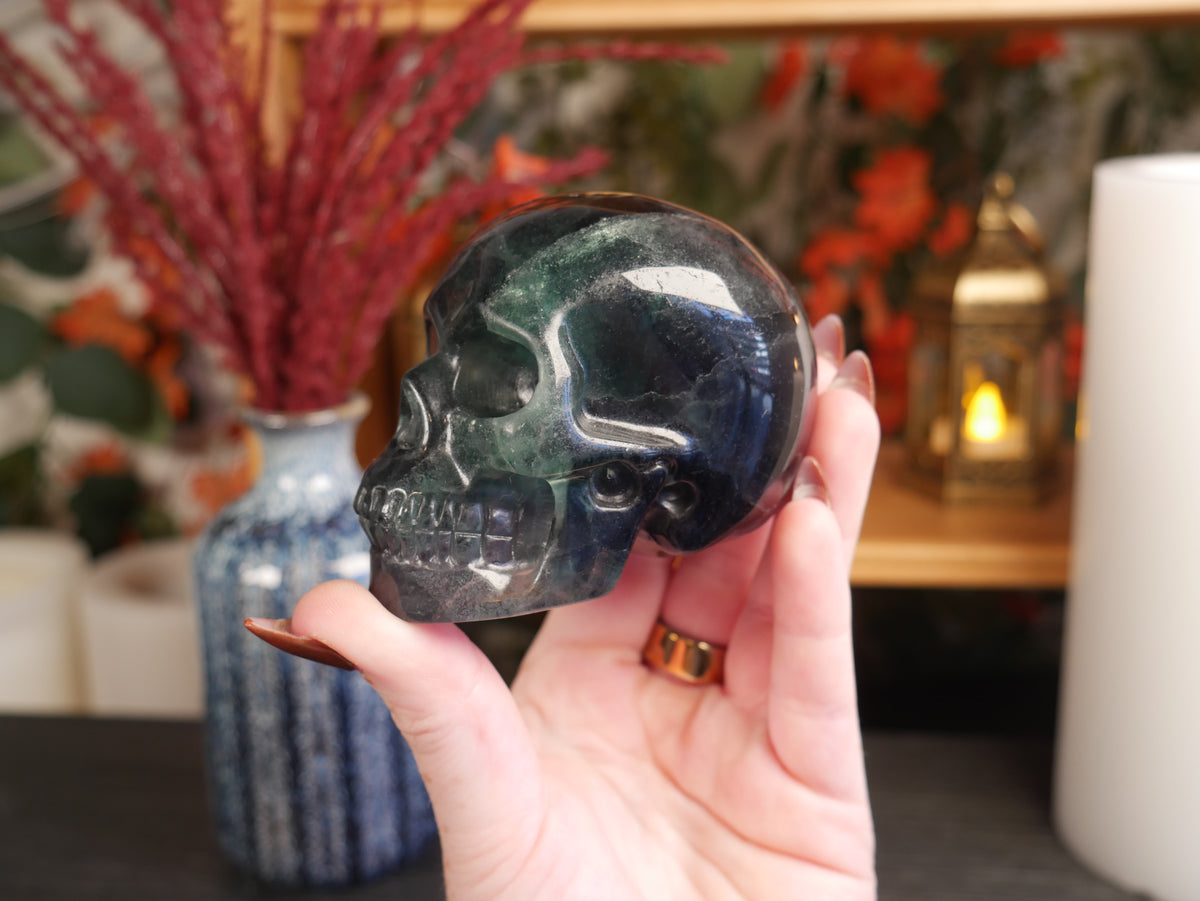 Deep Fluorite Skull