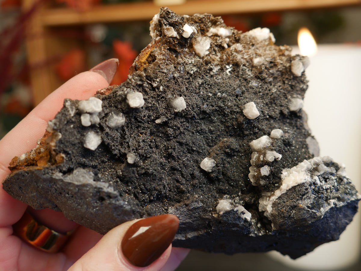 Calcite on Goethite