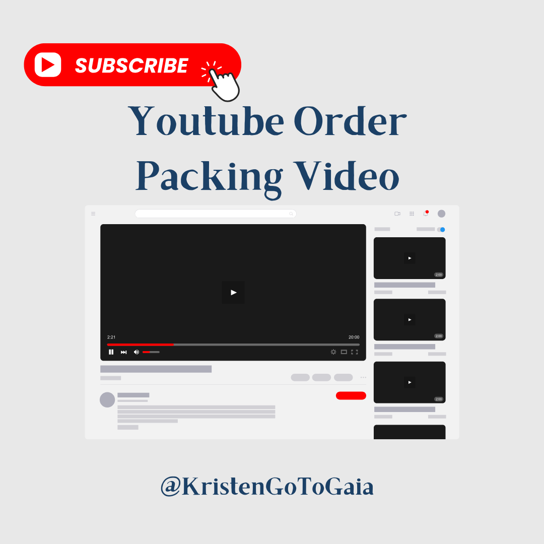 Youtube Order Packing Video