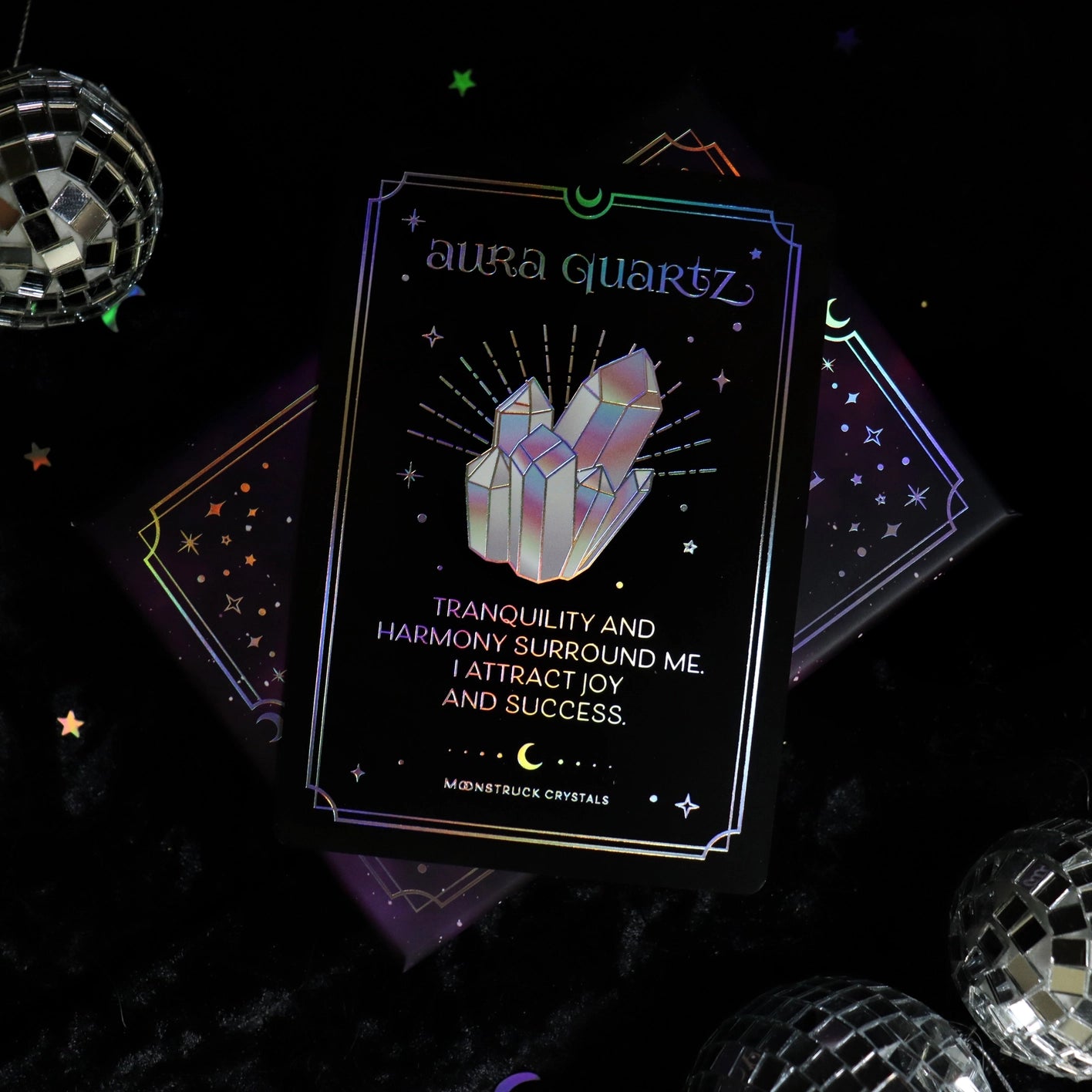 Moonstruck Crystals - Silver Affirmation Deck