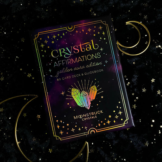 Moonstruck Crystals Gold Affirmation Deck