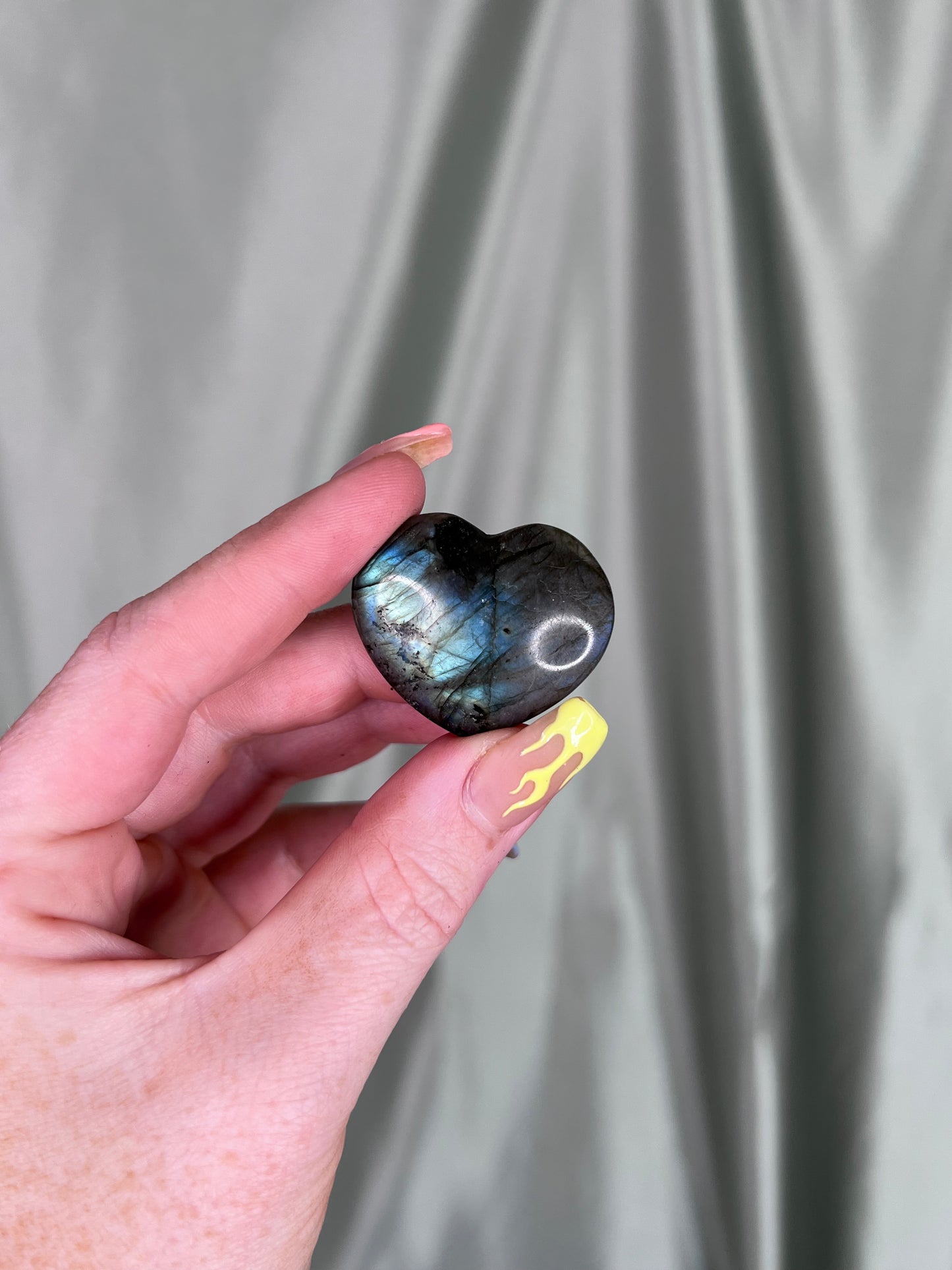 Mini Labradorite Heart